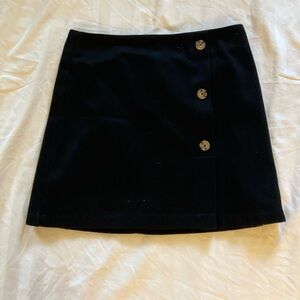 GB Girls Black Asymmetrical A-Line Mini Skirt